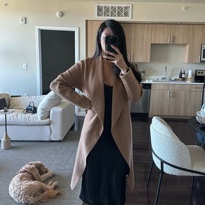 Anthropologie Belted Sweater Trench Coat - XS